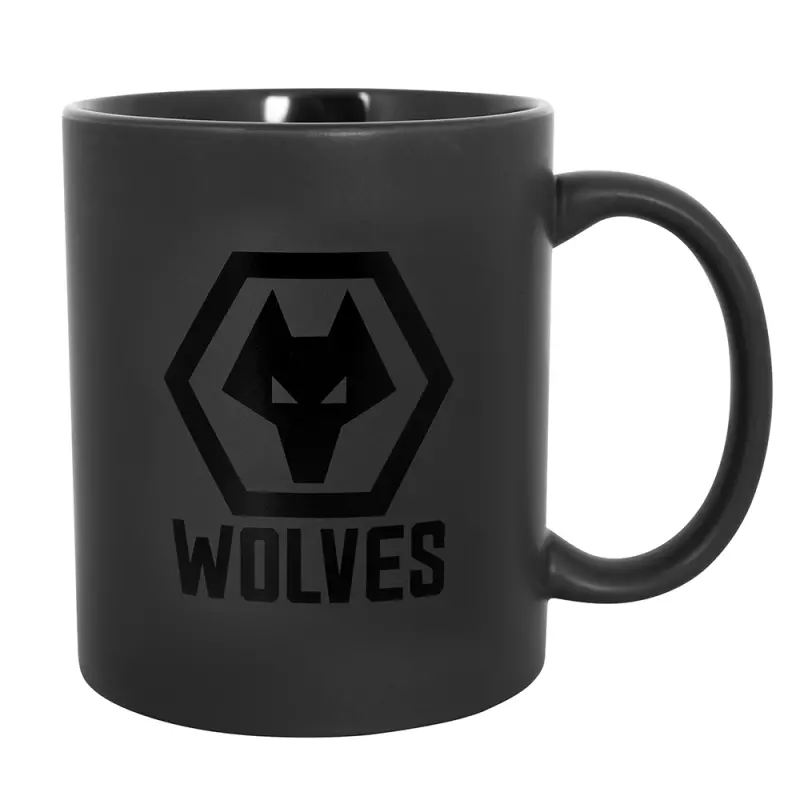 Wolverhampton Wanderers Shirt Store | Black Out Midnight Matte Mug Collection Wolverhampton Wanderers Official Gear